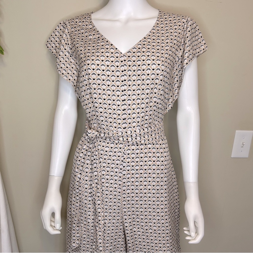 Ann Taylor Wide Leg Neutral Color Jumpsuit Romper